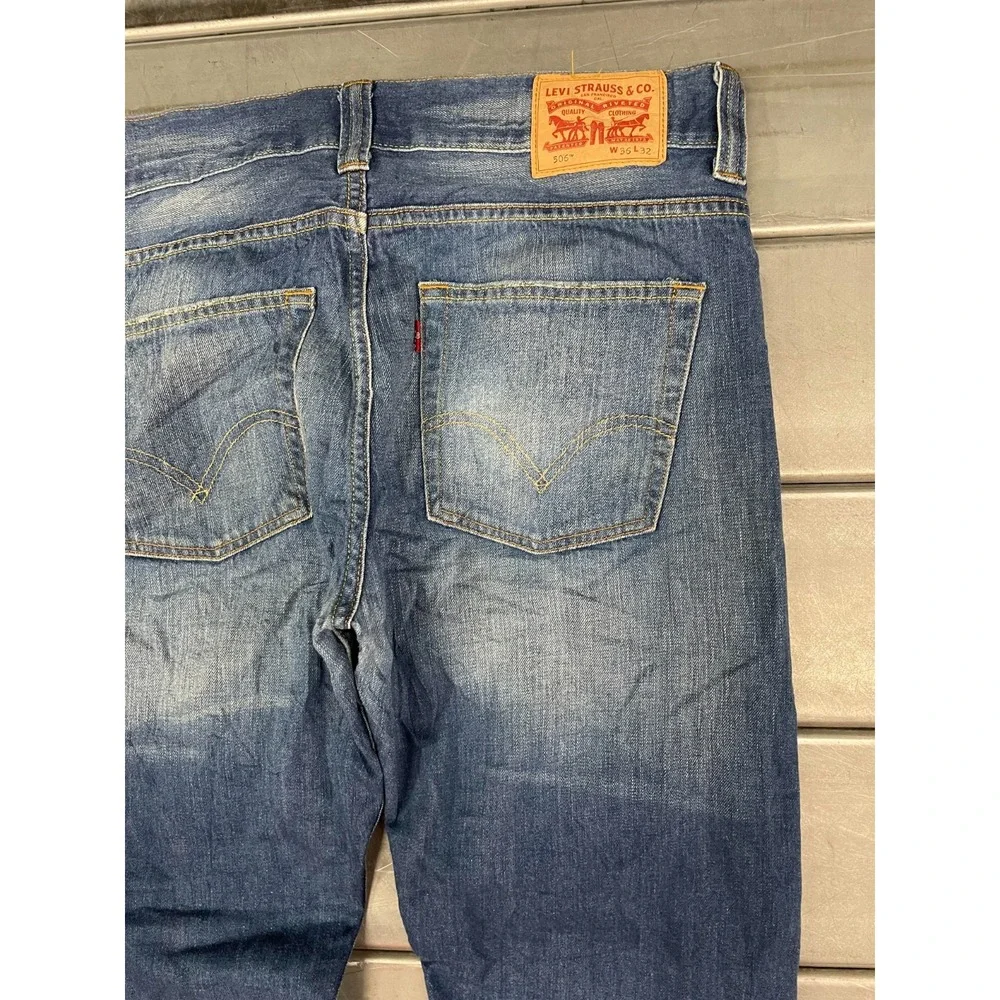 Levi's Men's Straight Jeans - Blue - Picture 14 of 16